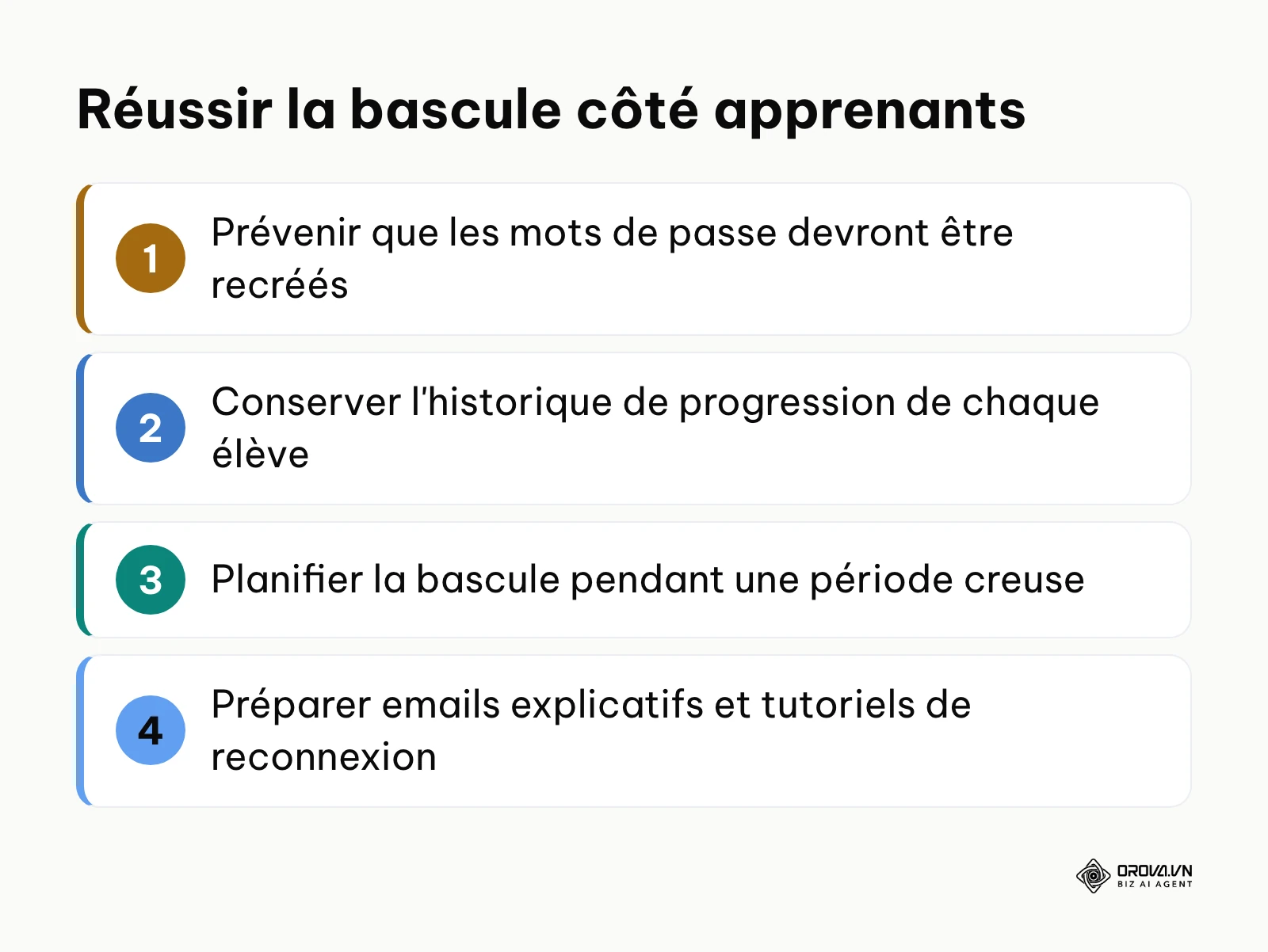 Étapes pour accompagner les apprenants lors d'un changement de plateforme e-learning