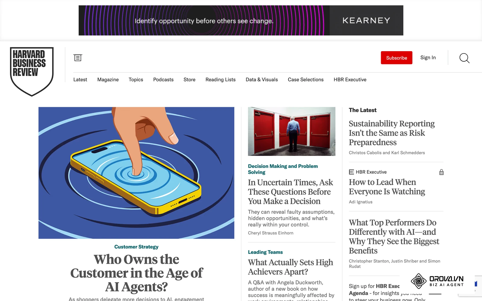 Harvard Business Review ជាប្រភពអត្ថបទស៊ីជម្រៅទាក់ទងនឹងយុទ្ធសាស្ត្រគ្រប់គ្រង និងចិត្តសាស្ត្របុគ្គលិក។