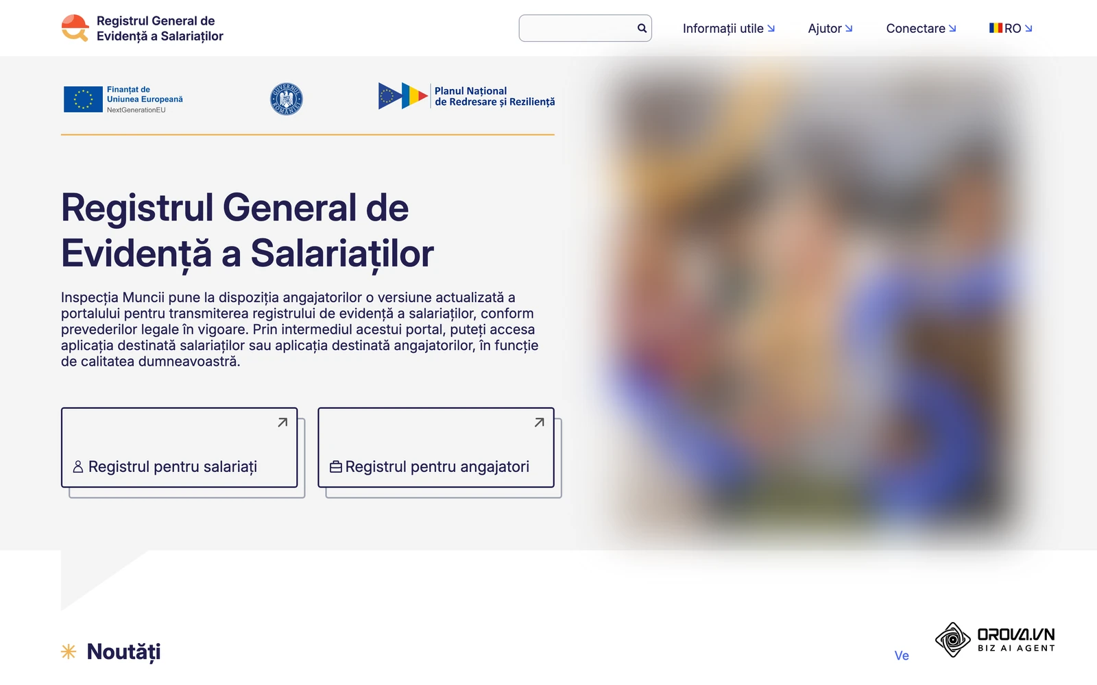 Portalul REGES-ONLINE al Inspecției Muncii, registrul general de evidență a salariaților în care angajatorul transmite datele contractelor de muncă.