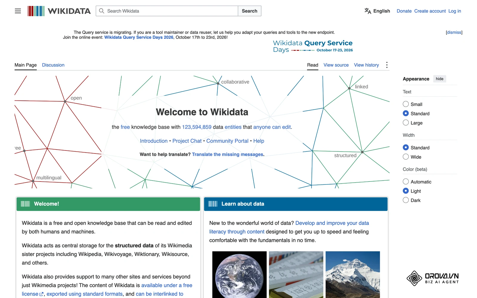 Portail Wikidata permettant d'explorer les identifiants d'entités nommées et leurs relations sémantiques reconnues