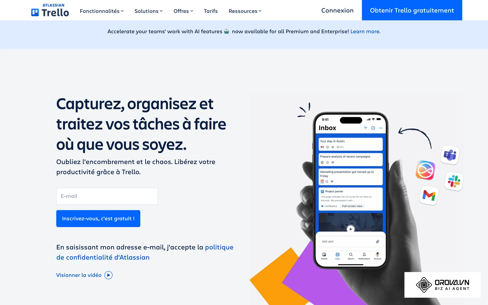 Un tableau Kanban permet de séparer les espaces clients et de suivre chaque carte jusqu'à la validation.