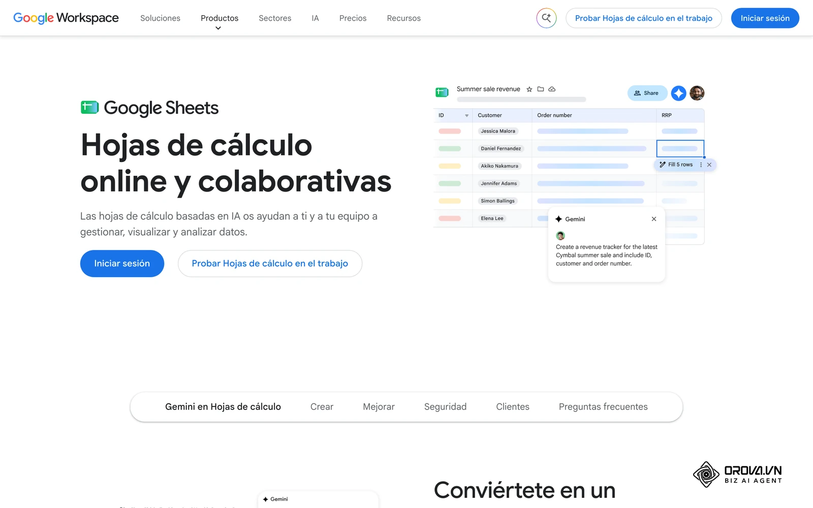 Hojas de cálculo de Google, útil para montar una tabla de seguimiento de métricas semana a semana.
