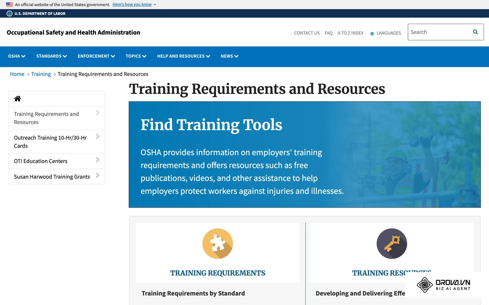 The official OSHA training materials library provides baseline requirements for various industries.