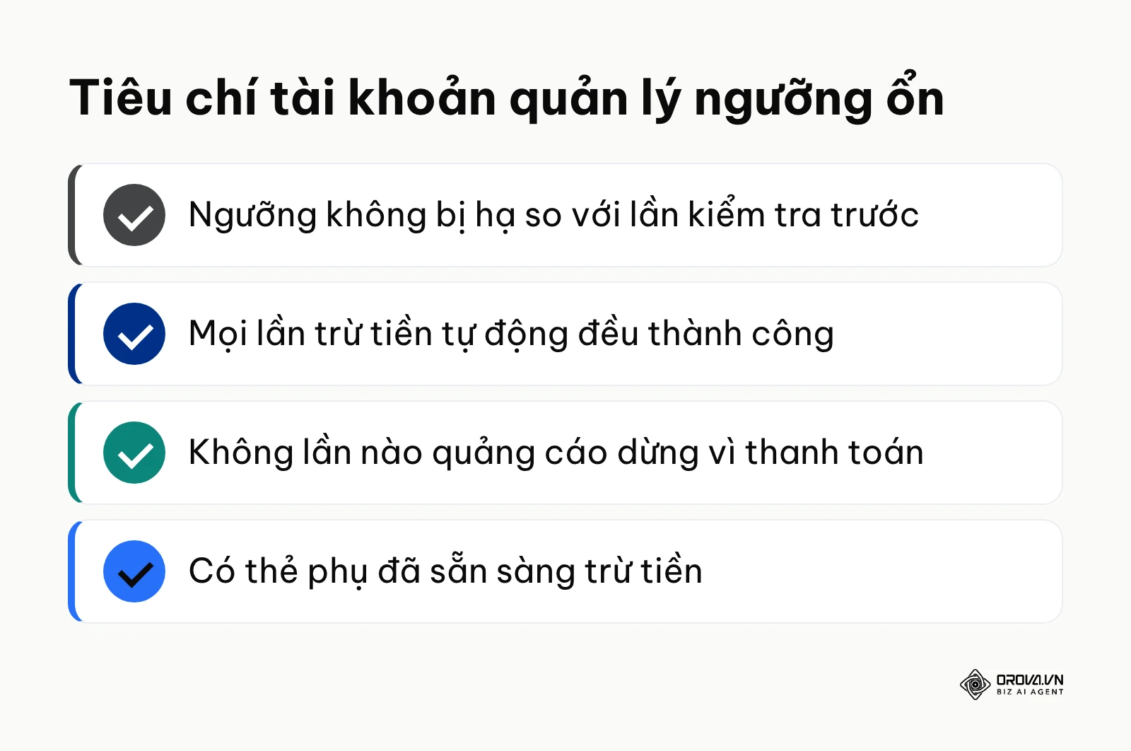 Danh sách kiểm tra các chỉ số đo lường hiệu quả tối ưu ngưỡng thanh toán Facebook