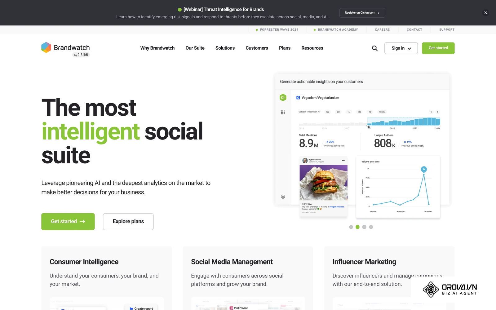 Brandwatch is built for consumer intelligence across the public web.