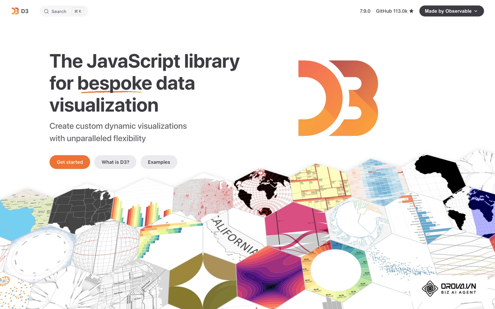 The official documentation for a popular JavaScript library used to draw complex line charts.