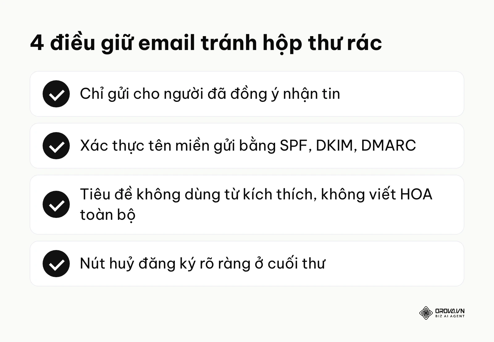 Bốn điều giúp email tự động không bị đánh dấu spam