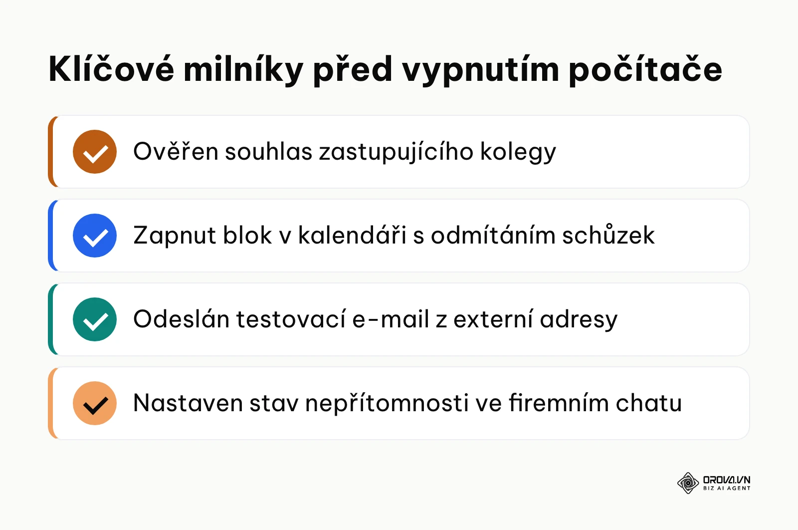 Seznam úkolů před odchodem na plánovanou dovolenou