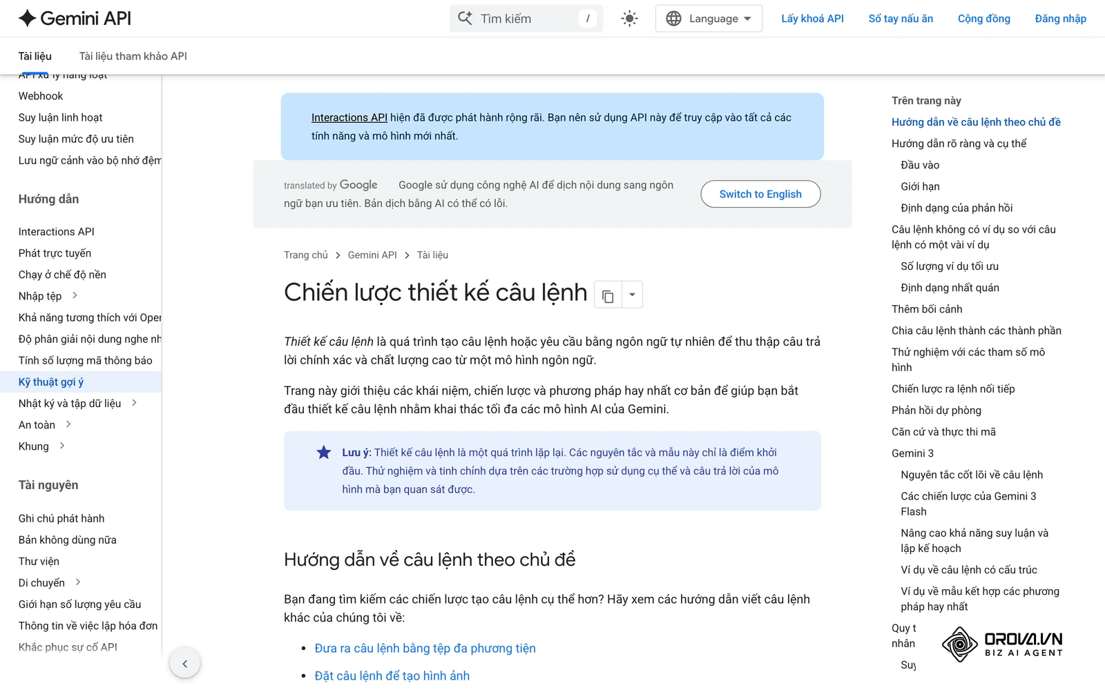 Tài liệu hướng dẫn viết câu lệnh cho Gemini của Google.