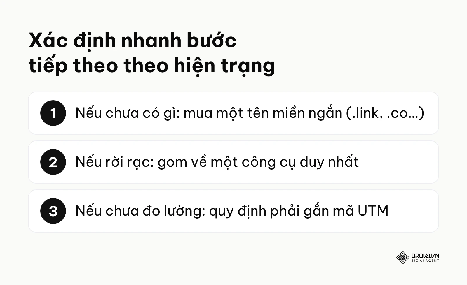 Các bước ưu tiên thực hiện dựa theo hoàn cảnh doanh nghiệp