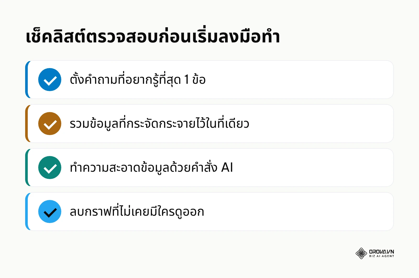 รายการตรวจสอบ 4 ข้อก่อนเริ่มต้นสร้างหน้าจอรายงาน