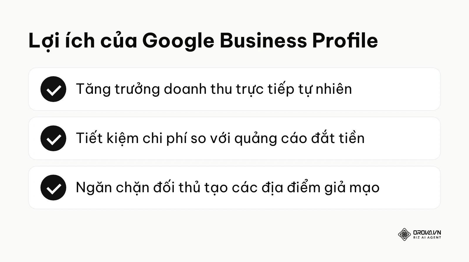 Tóm tắt 3 giá trị cốt lõi mà công cụ mang lại cho doanh nghiệp.