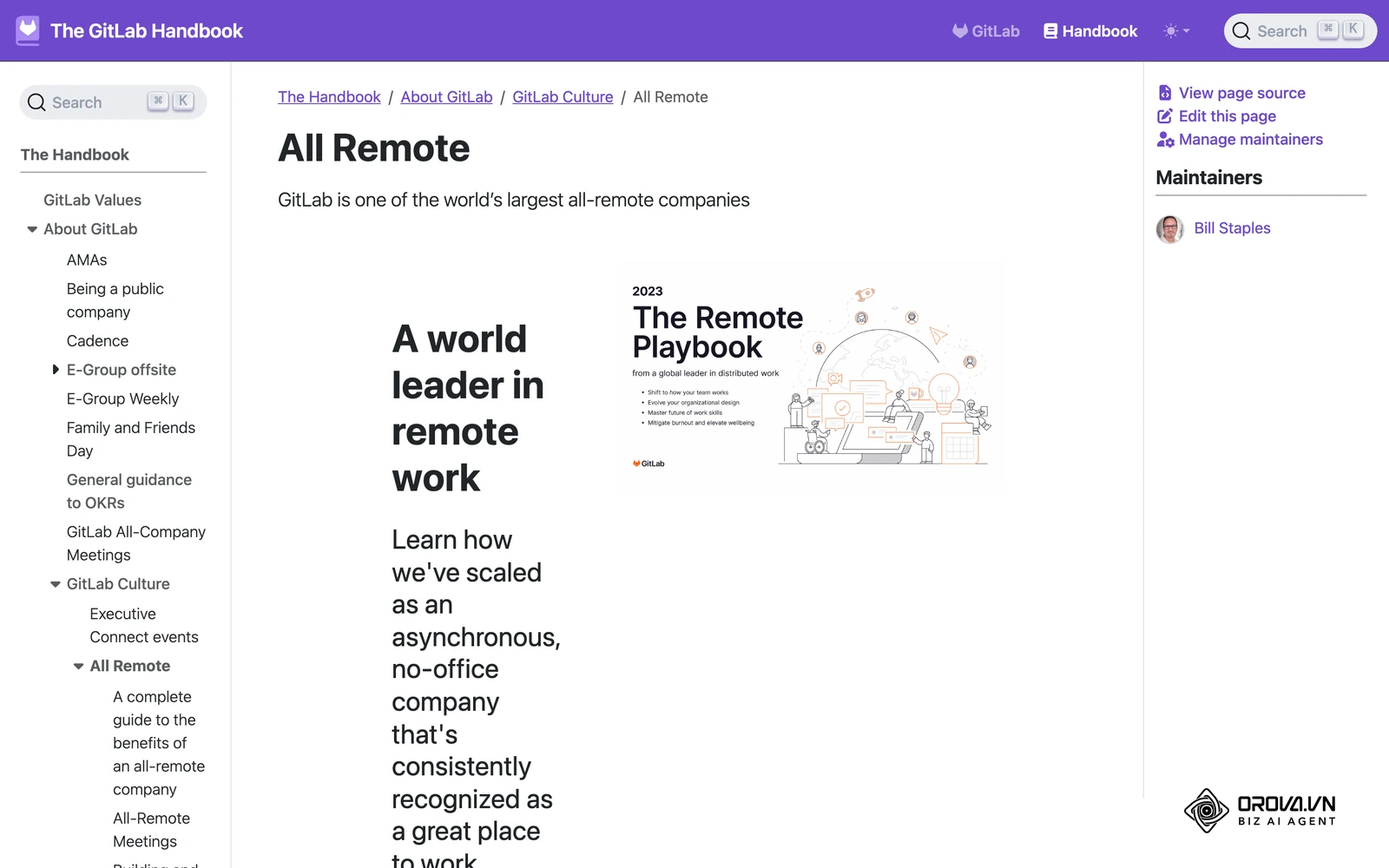 GitLab's public handbook documents how an all-remote company handles asynchronous work and timezones.