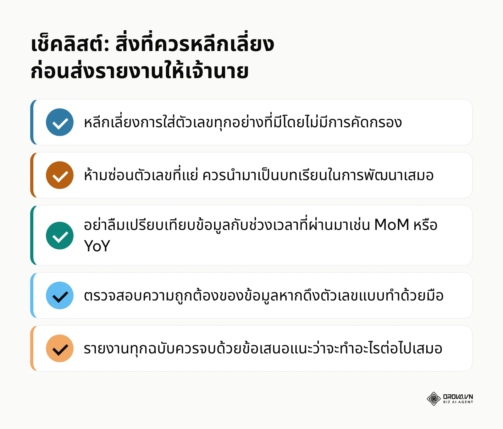 เช็คลิสต์สิ่งที่ควรหลีกเลี่ยงในการทำรายงานการตลาด