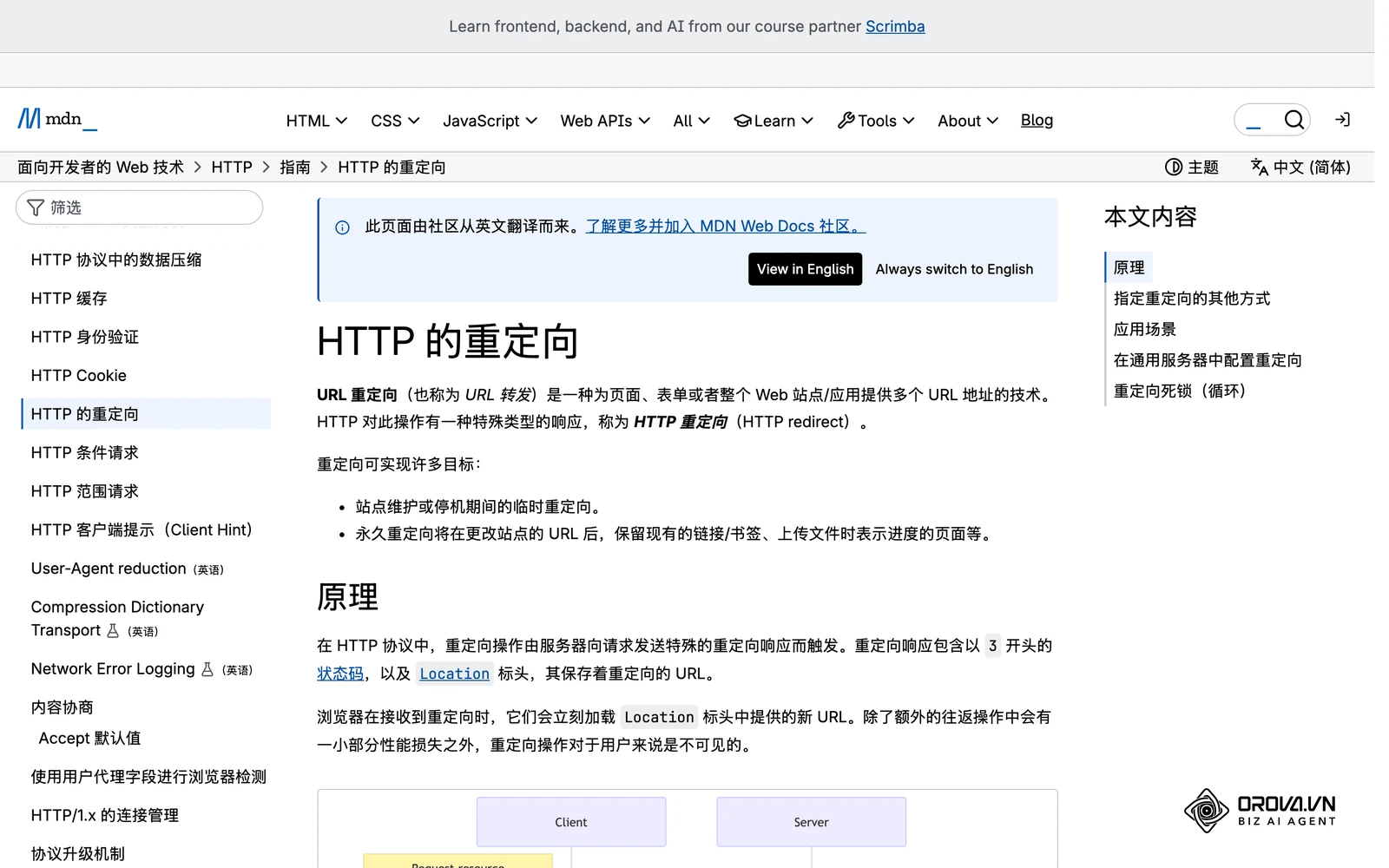 MDN 对 HTTP 重定向类型与用法的说明