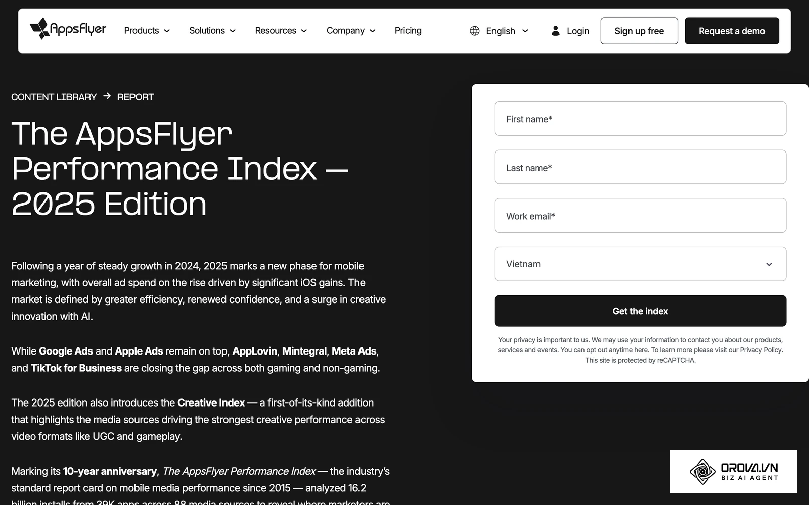 Bảng xếp hạng hiệu quả các nguồn quảng cáo di động của AppsFlyer, có TikTok for Business.