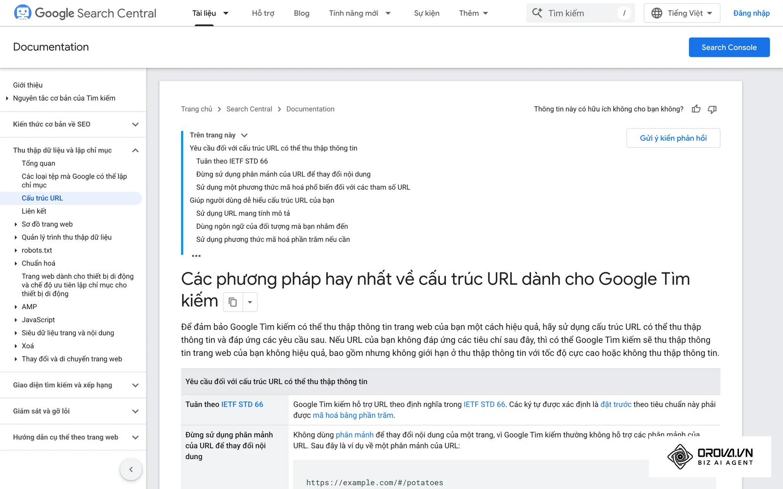 Cấu trúc URL phải phản ánh chính xác cấu trúc thư mục của website.