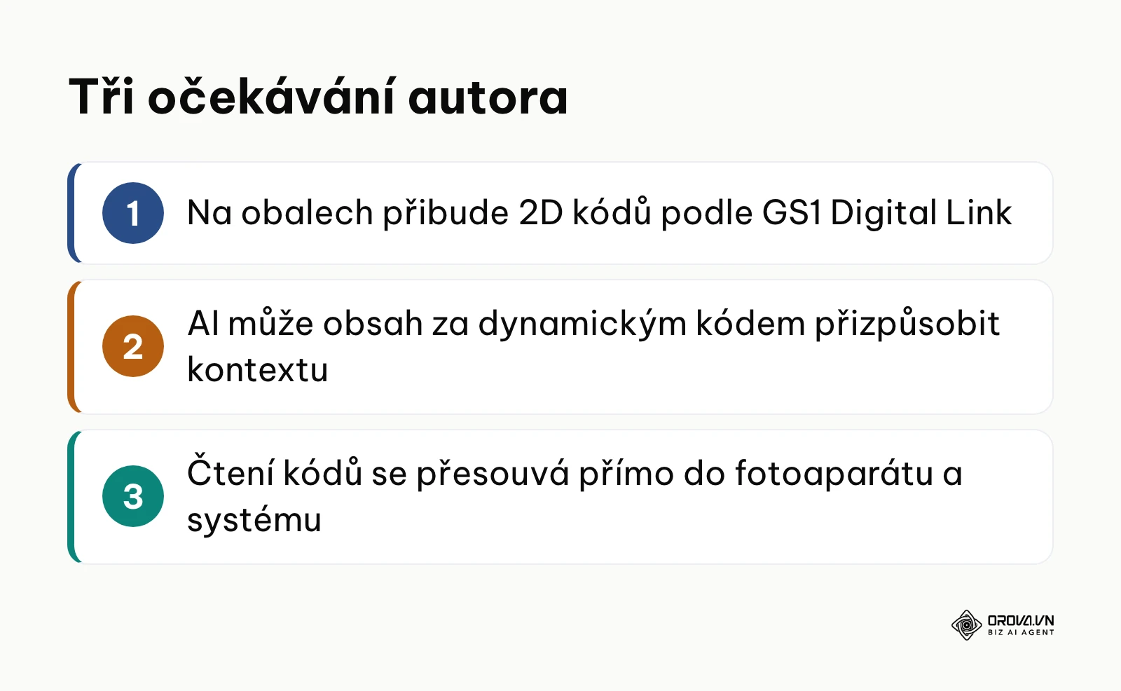 Shrnutí tří očekávání autora k vývoji QR kódů