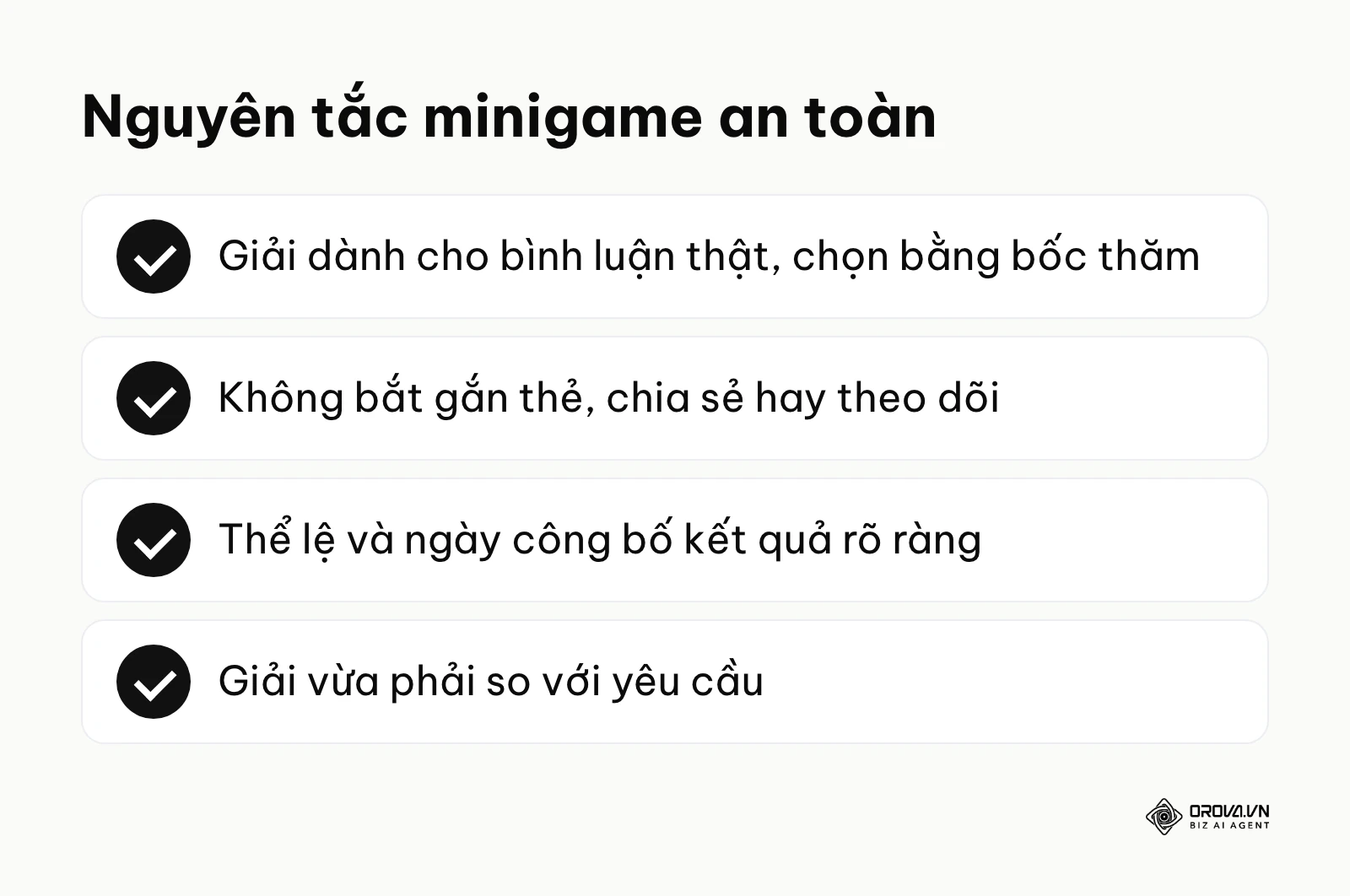 Bốn nguyên tắc tổ chức minigame trên trang Facebook đúng luật.
