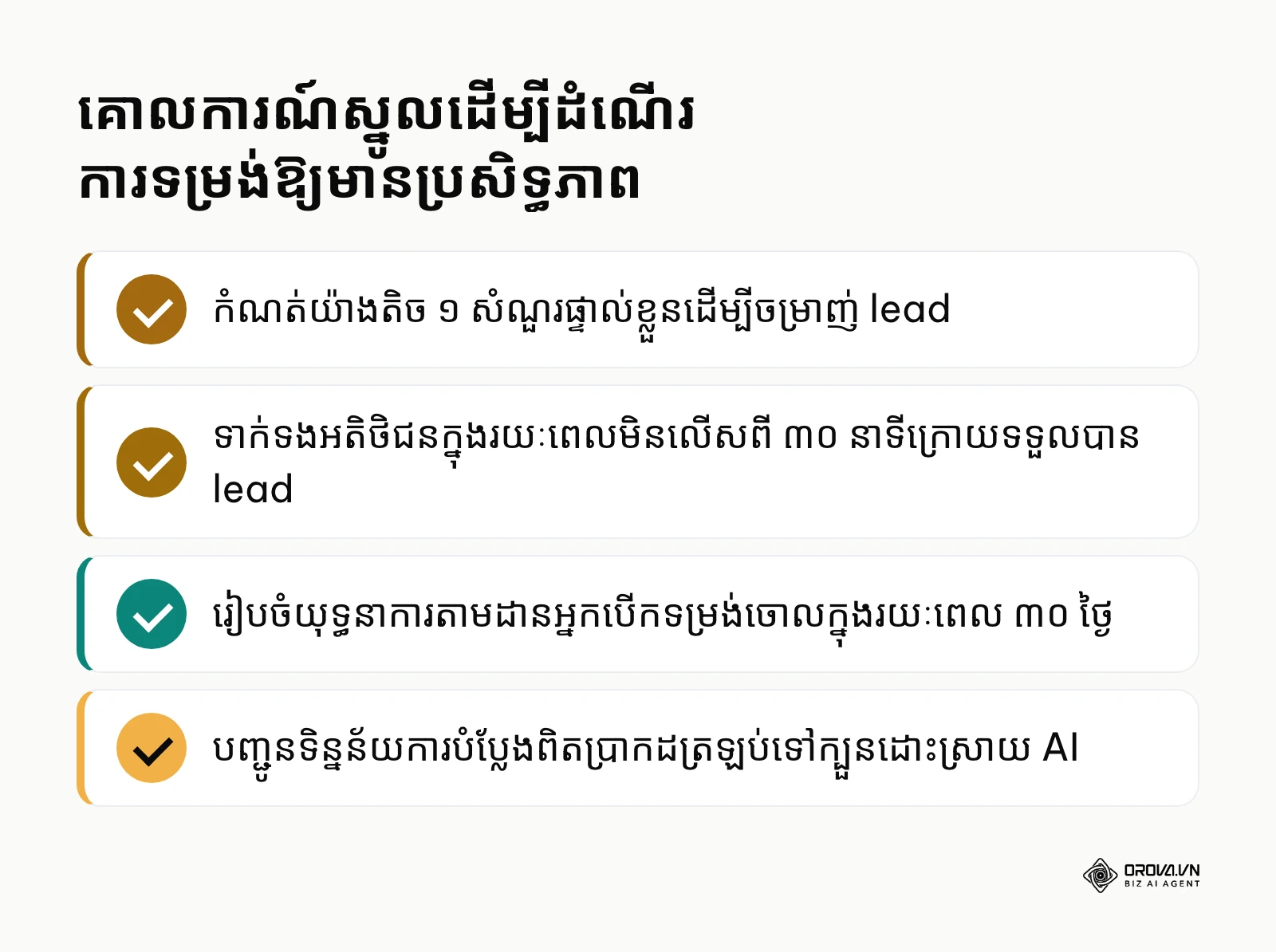 បញ្ជីសង្ខេបគោលការណ៍ ៤ ចំណុចសម្រាប់ការអនុវត្ត lead form ads