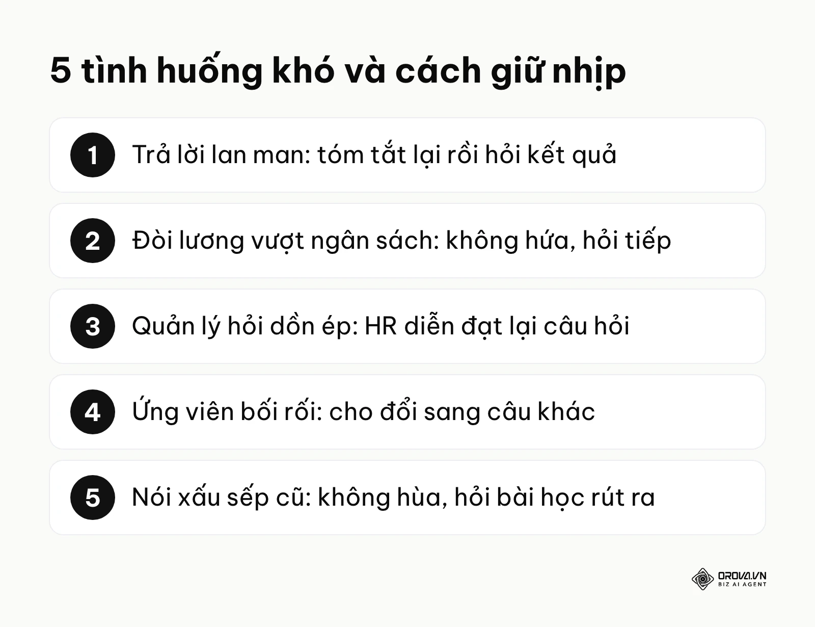 5 tình huống khó trong buổi phỏng vấn và cách xử lý
