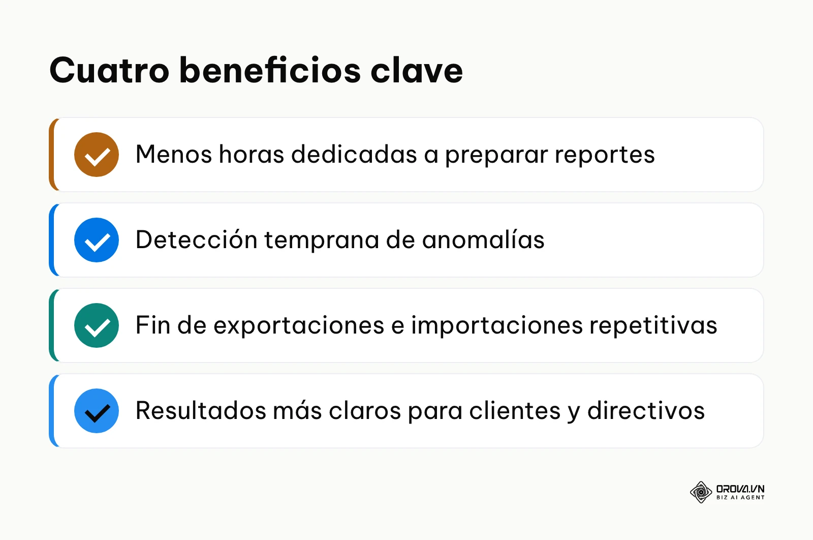 Resumen de los cuatro beneficios principales de Looker Studio