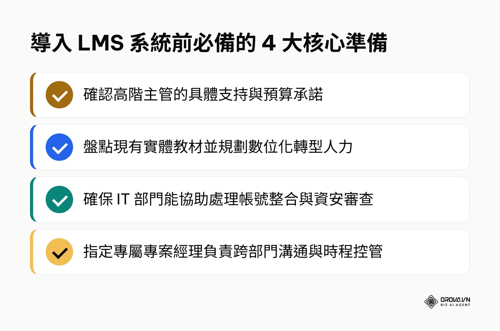 導入 LMS 系統前必須準備的資源、數據與團隊清單