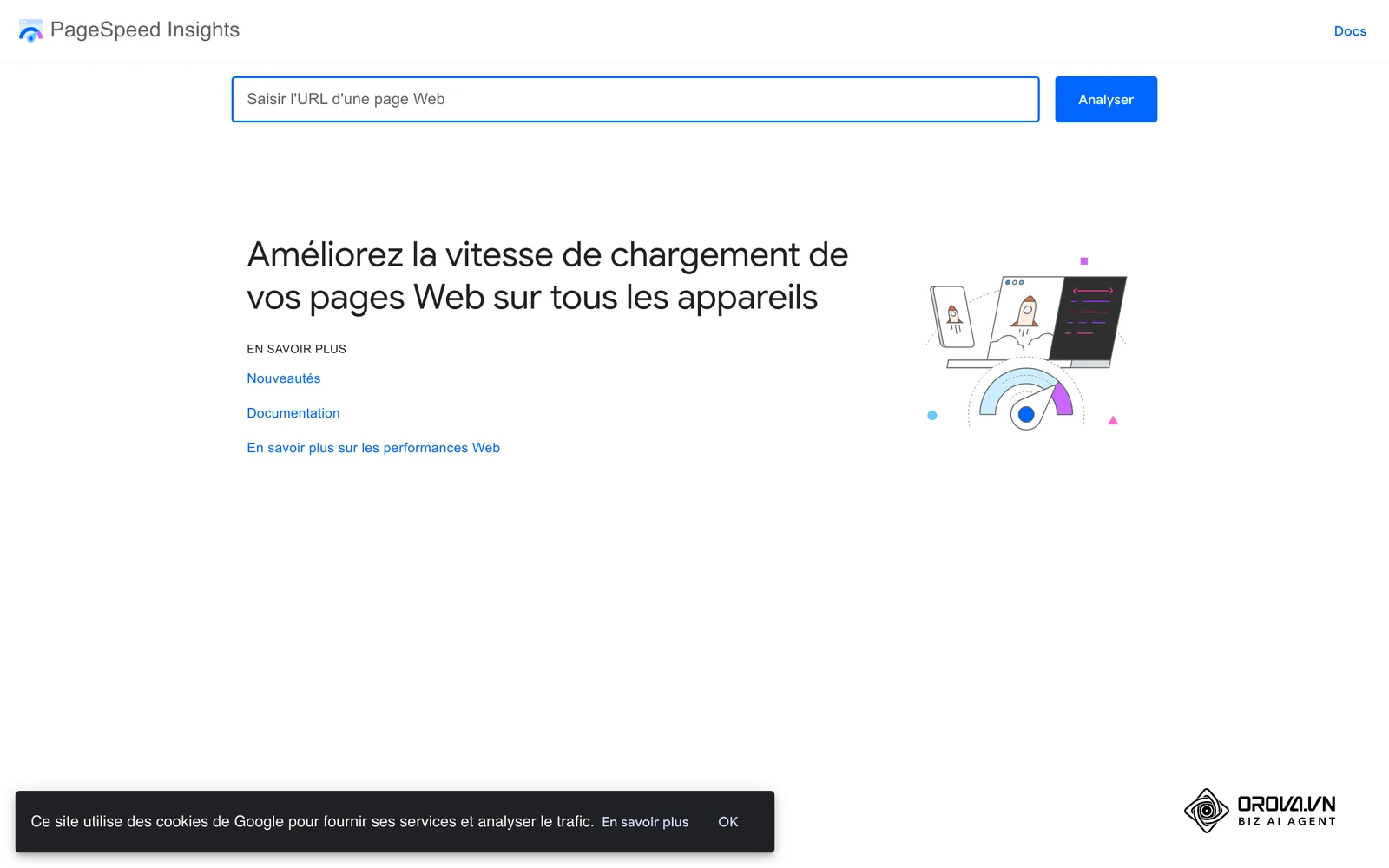 PageSpeed Insights permet de vérifier la vitesse de votre page de destination sur mobile avant de lancer les annonces.