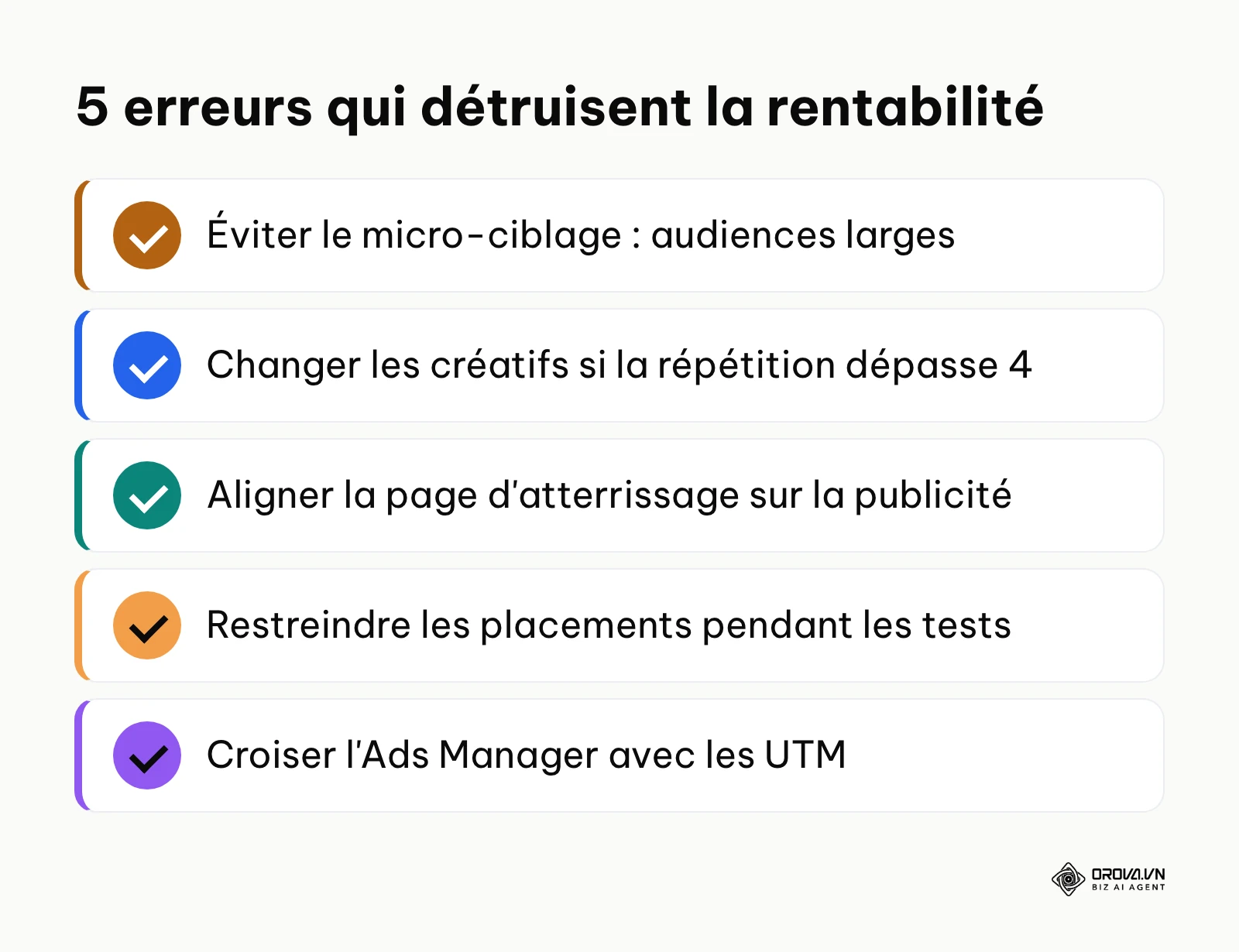 Liste des cinq erreurs techniques fréquentes et de la façon de les éviter.