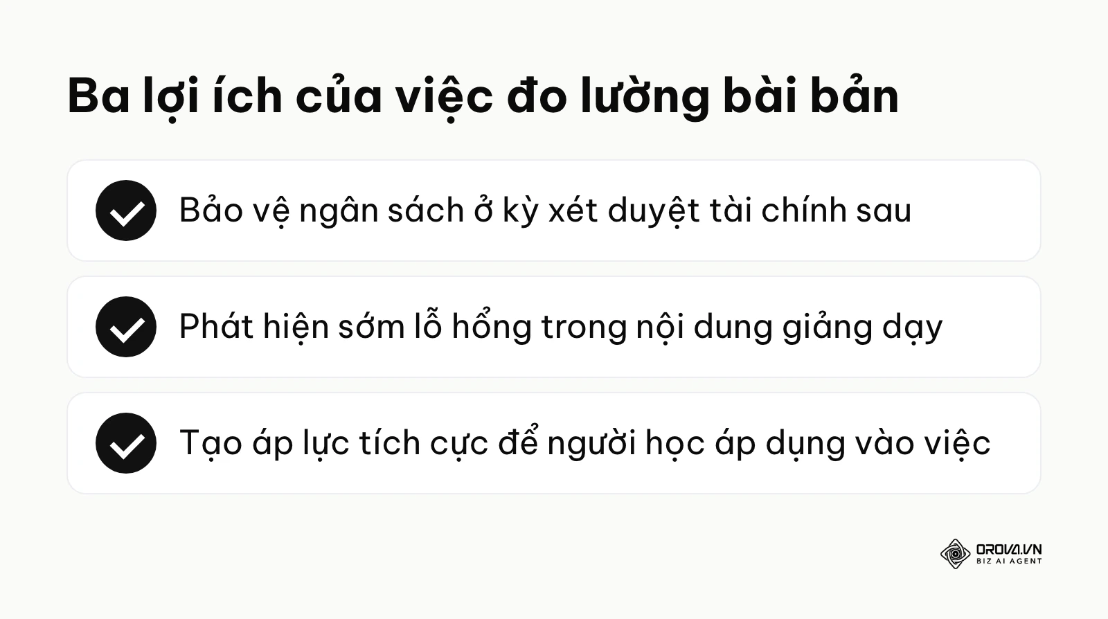 Ba lợi ích của việc đánh giá hiệu quả đào tạo bài bản
