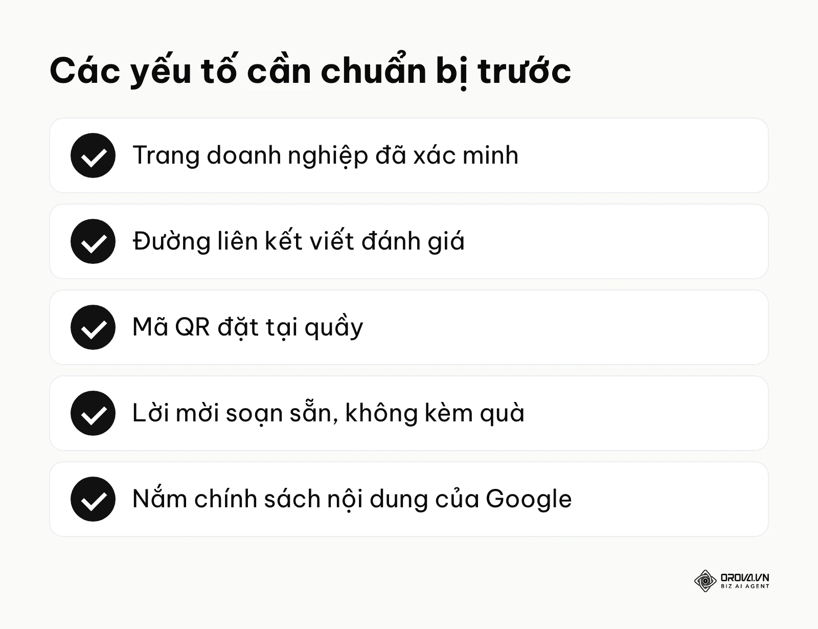 Danh sách các yếu tố cần chuẩn bị trước khi quản lý phản hồi trên bản đồ