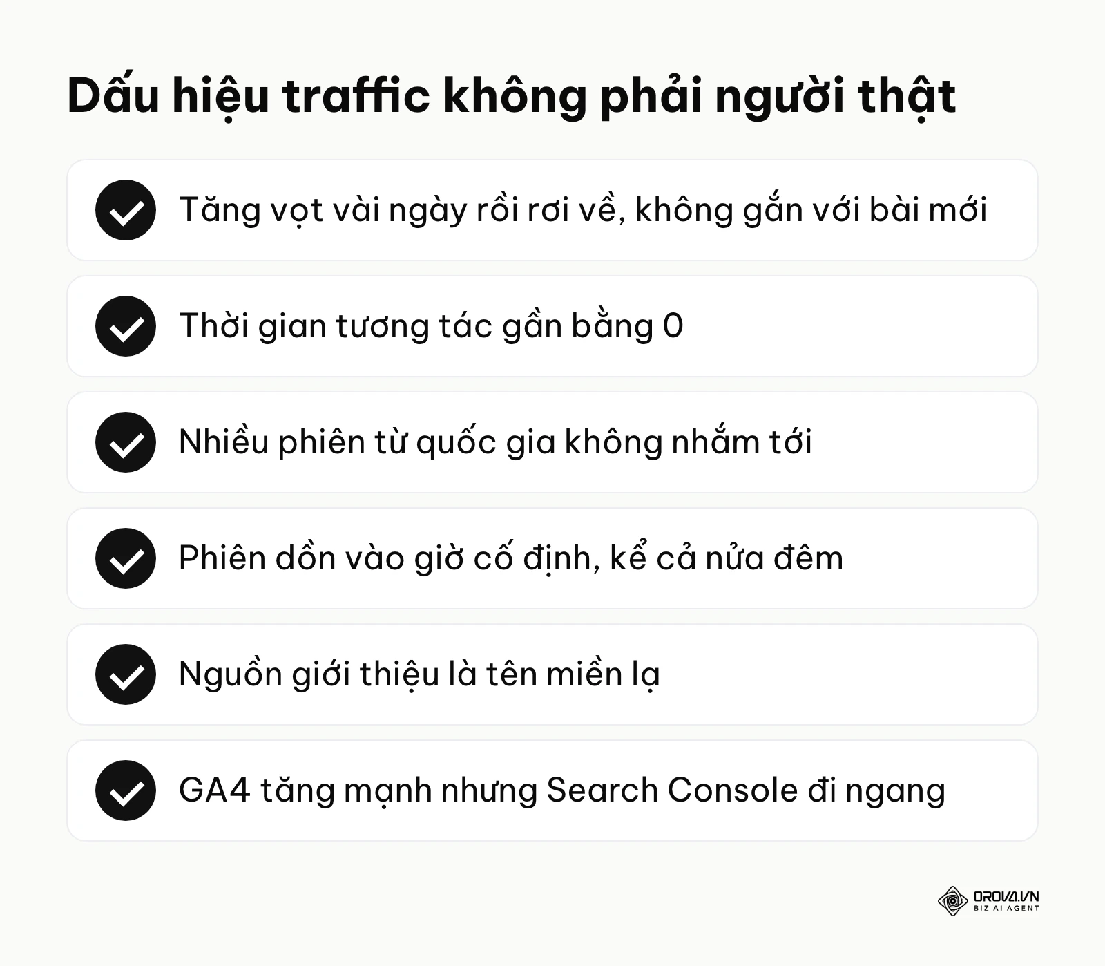 Danh sách dấu hiệu nhận biết traffic rác trong GA4