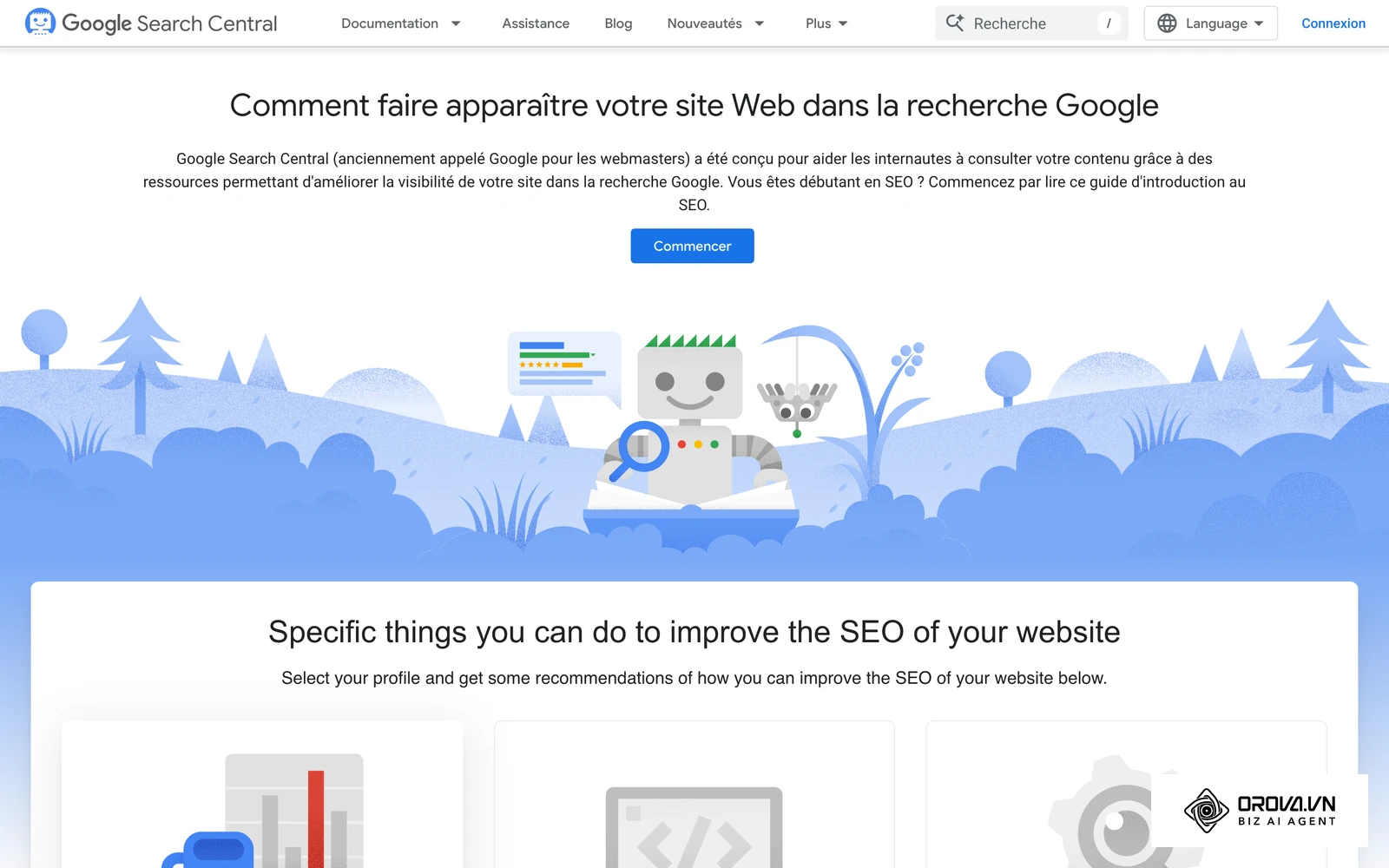 Portail Google Search Central réunissant les recommandations officielles sur l'exploration et l'indexation.