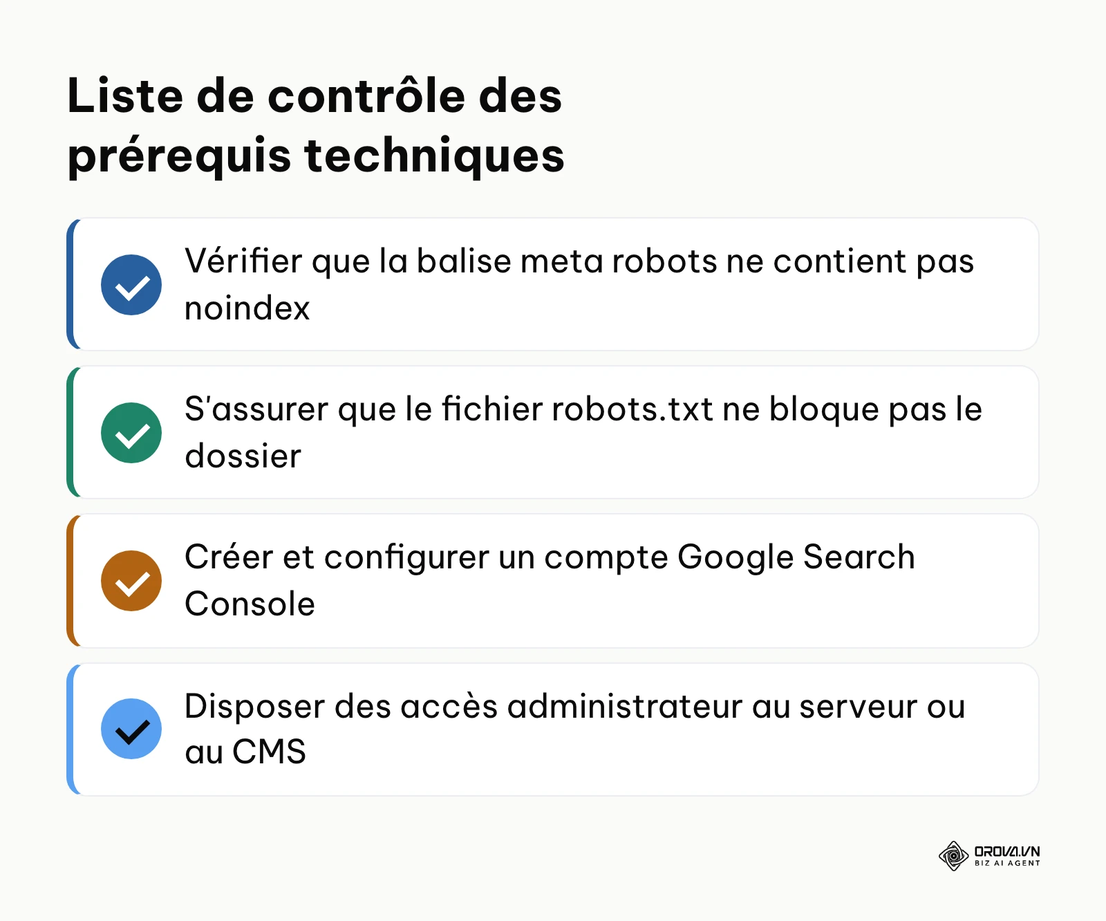 Liste des prérequis avant de demander l'indexation à Google