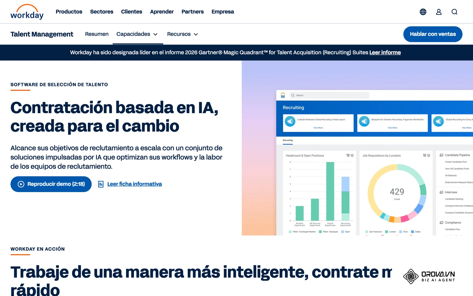 Página oficial de adquisición de talento de Workday.