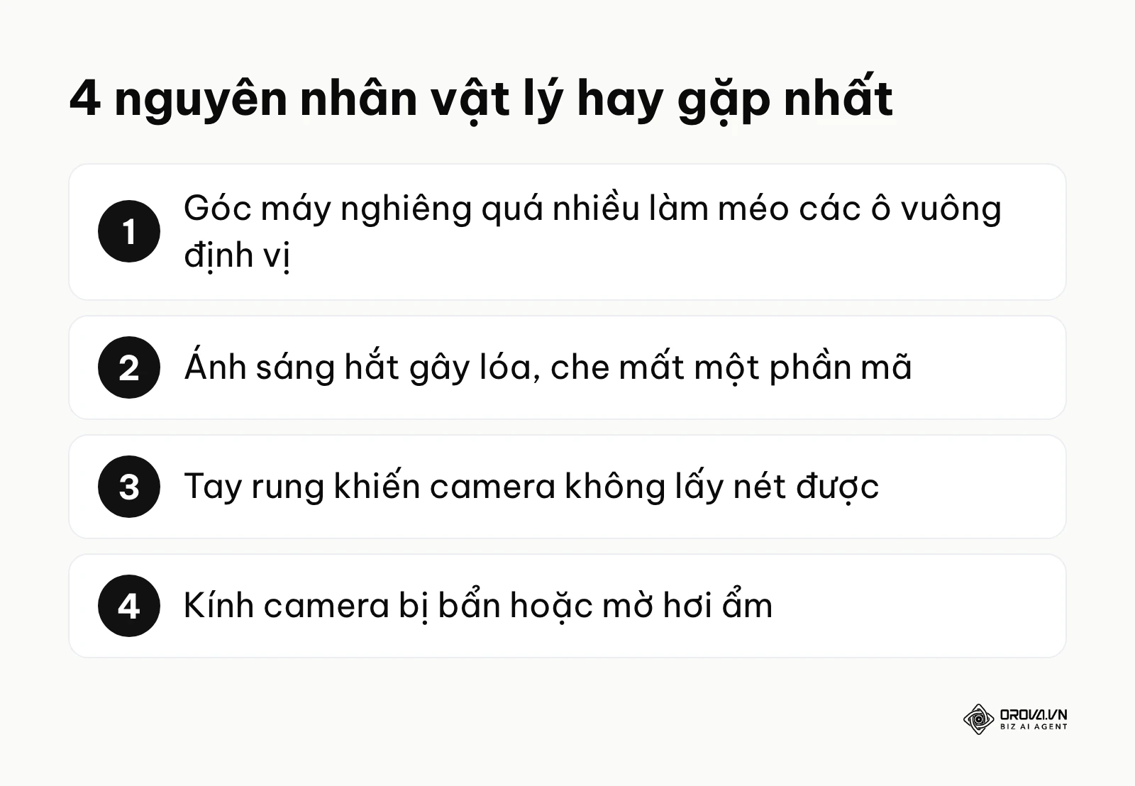 Bốn nguyên nhân vật lý khiến camera không quét được mã QR