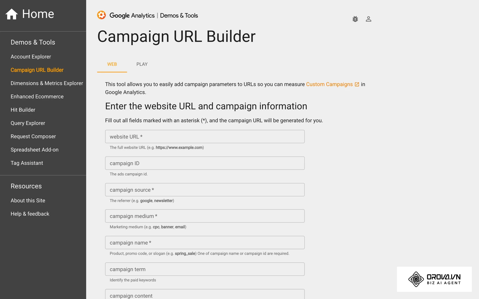 Công cụ tạo mã UTM của Google giúp đặt tên chiến dịch thống nhất để số liệu các nguồn khớp nhau.