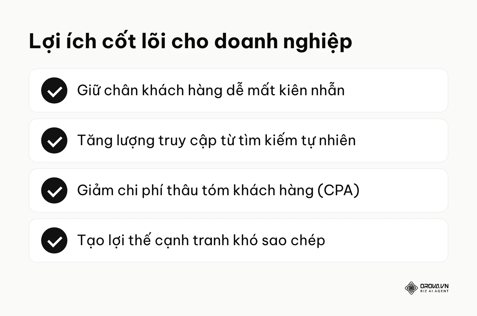 Tóm tắt các lợi ích về kinh doanh khi tối ưu Core Web Vitals