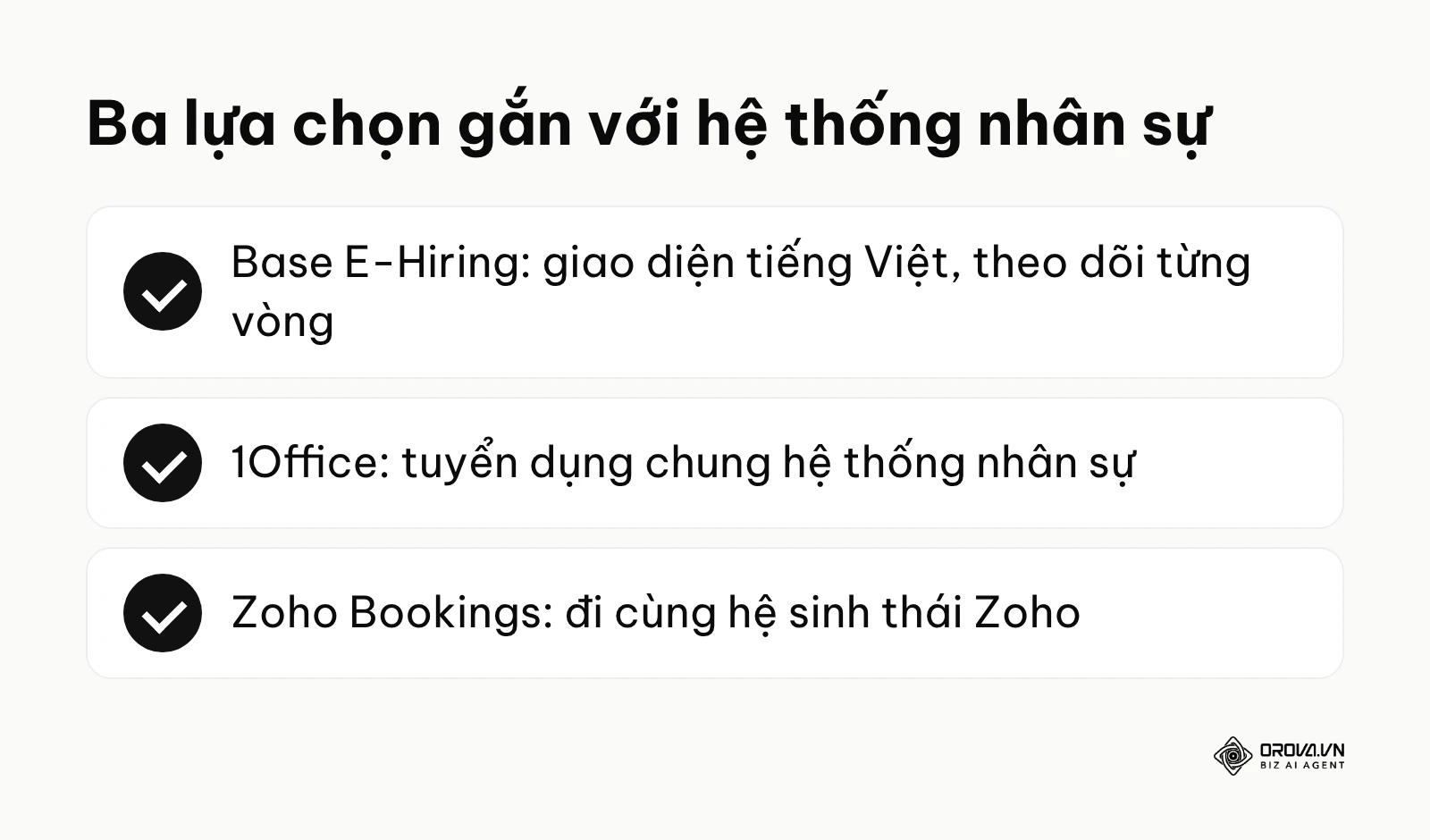Ba công cụ nhóm 4 gắn lịch hẹn với hệ thống nhân sự