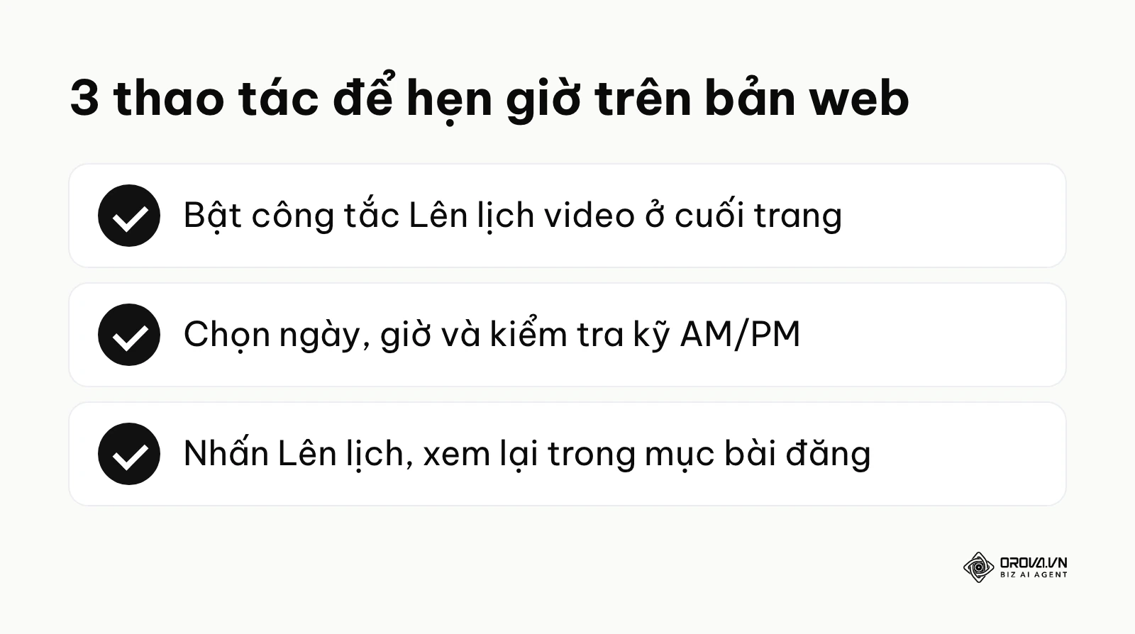 Ba thao tác hẹn giờ video trên bản web TikTok