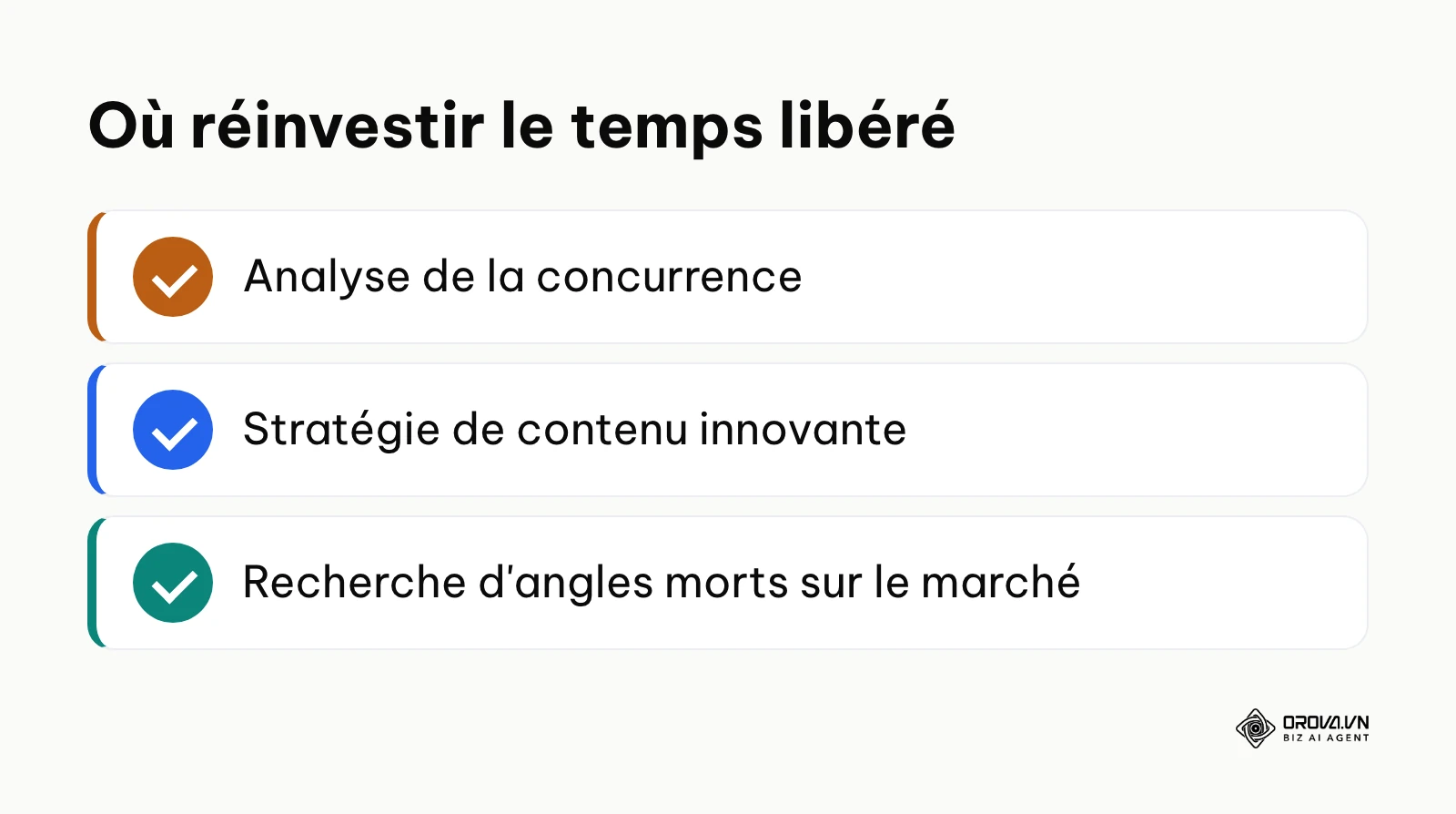 Trois usages stratégiques du temps libéré par un agent IA SEO.