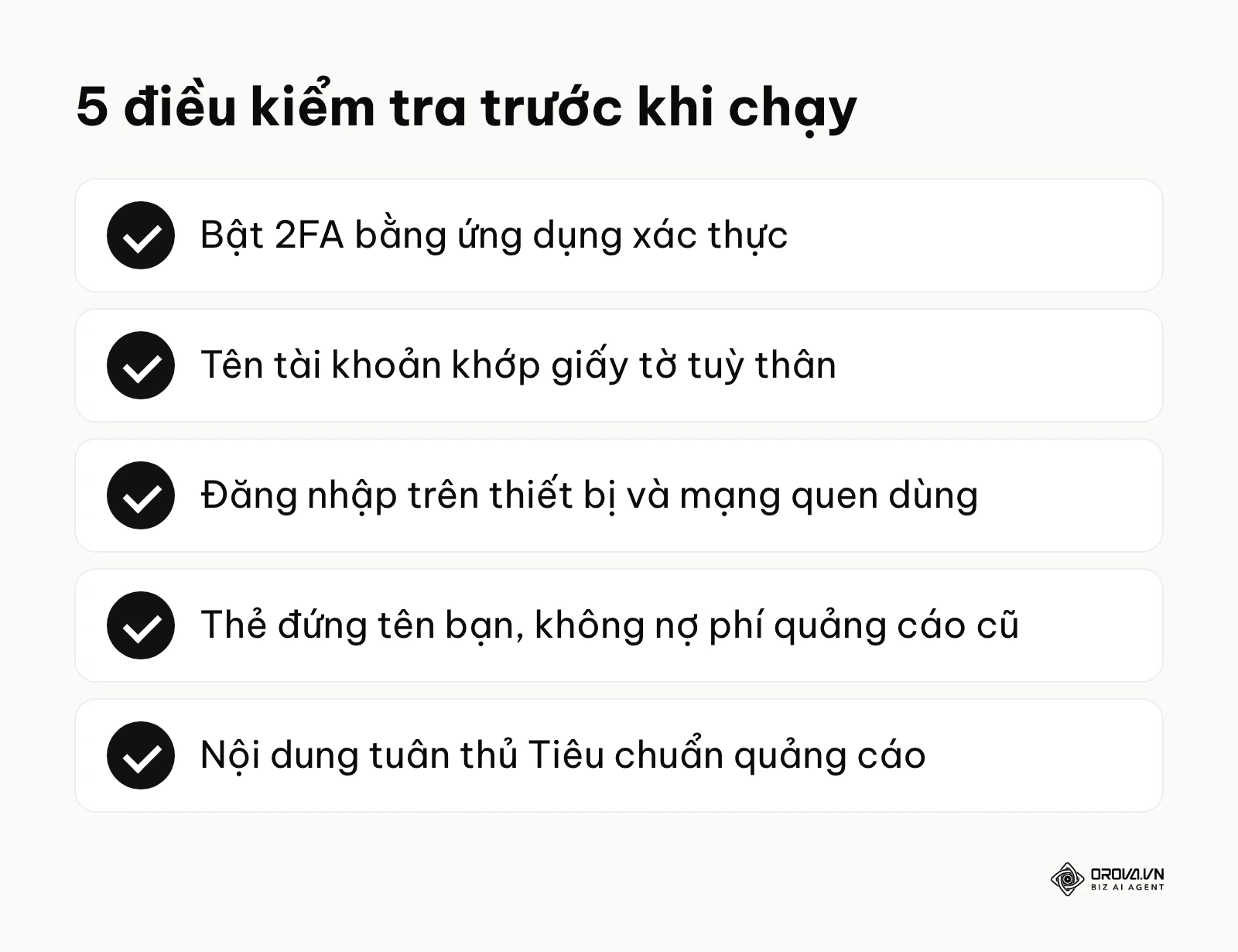 Danh sách 5 việc cần làm để tránh bị khoá tài khoản khi chạy quảng cáo