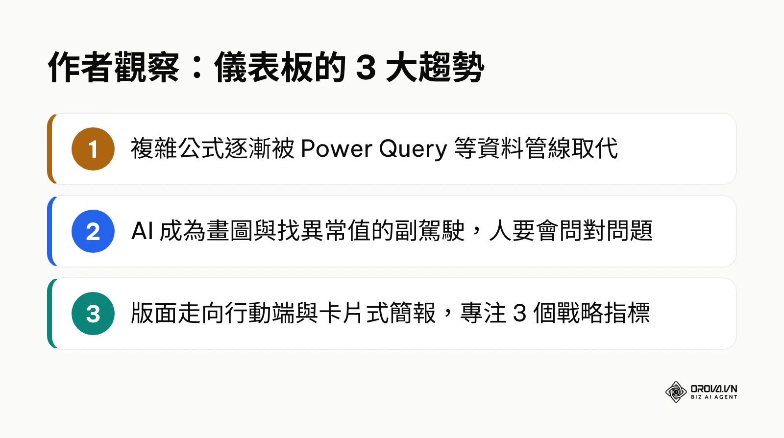 數據儀表板未來 3 大趨勢摘要
