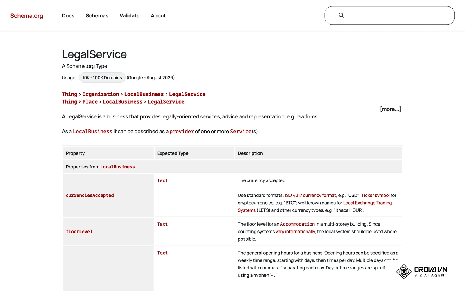 The Schema.org LegalService type, which now replaces the deprecated Attorney type.