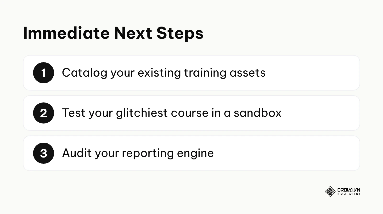 Actionable summary of the first steps to take on your interoperability journey.