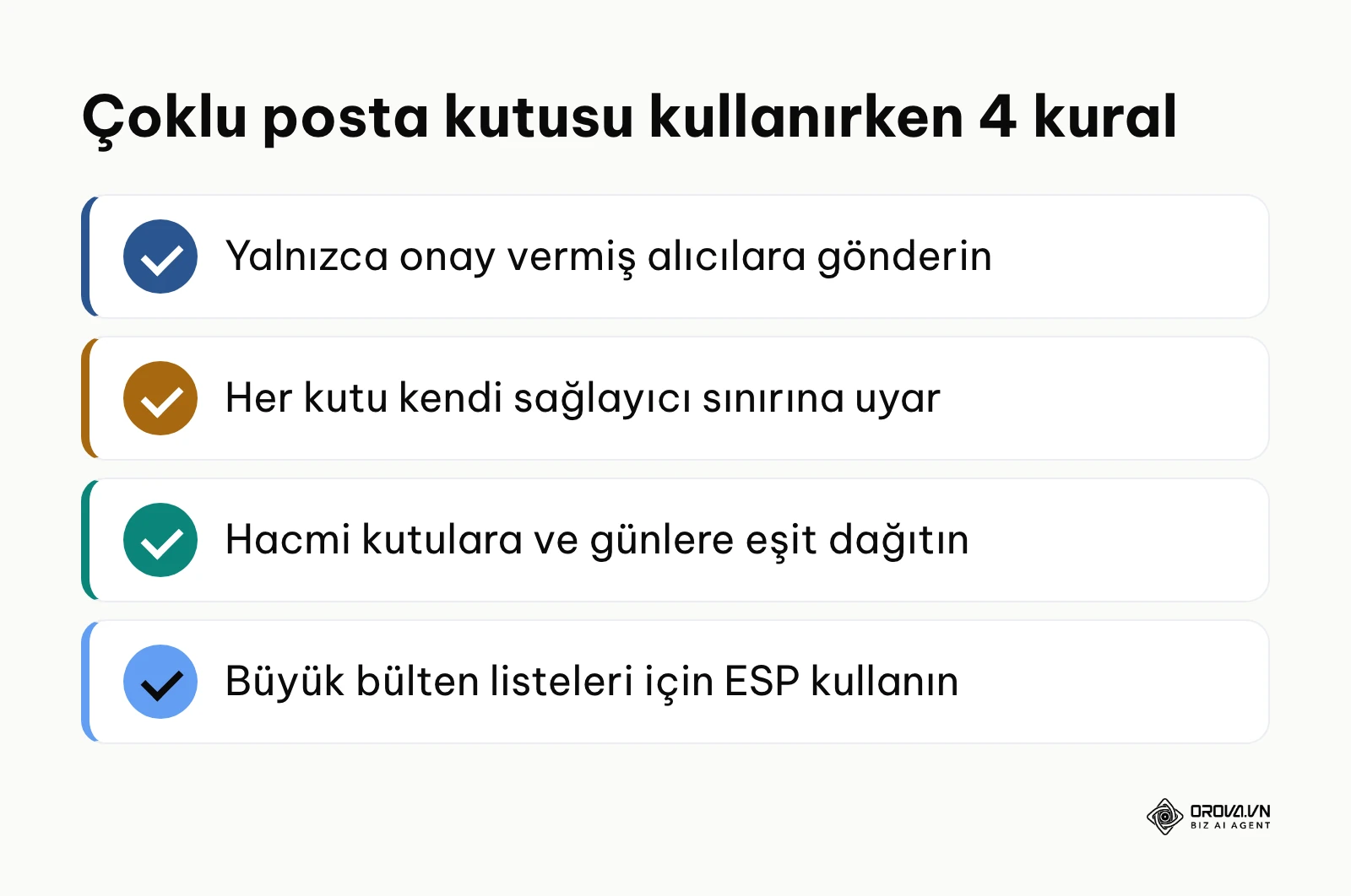 Birden fazla şirket posta kutusuyla gönderim yaparken uyulacak dört kural
