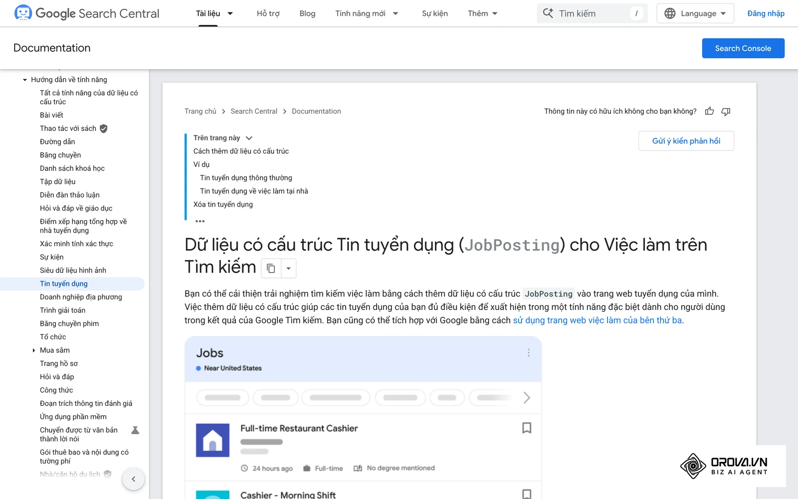 Tài liệu Google Tìm kiếm về cách tin tuyển dụng hiển thị trên Google khi đăng tin tuyển nhân viên hành chính