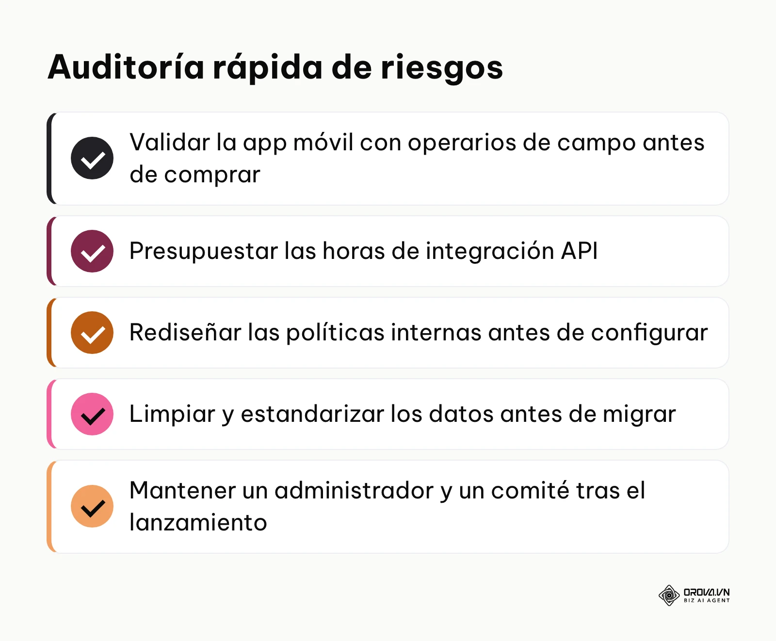 Lista de verificación para evitar los errores más comunes al implementar un software rrhh