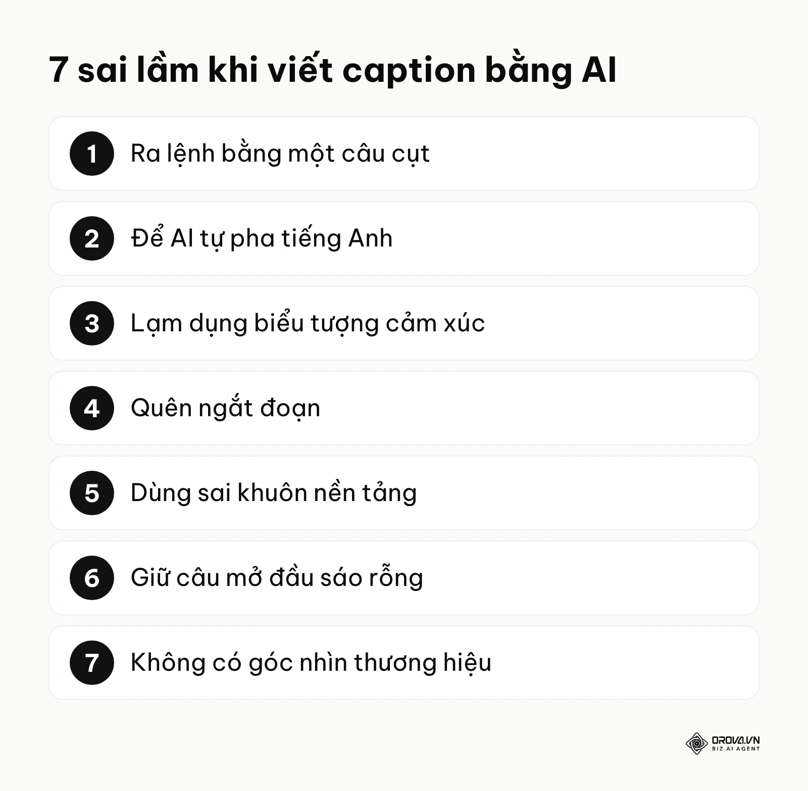 Danh sách các sai lầm cần tránh khi dùng AI viết bài