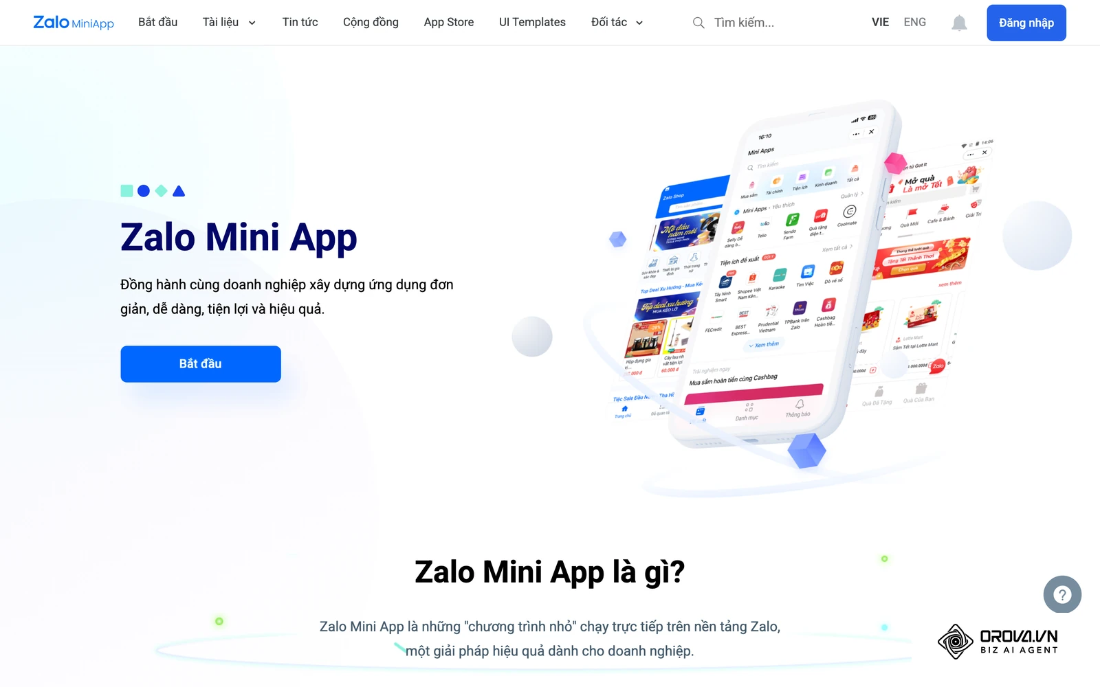 Zalo's Mini App platform, where richer in-chat customer journeys are built.